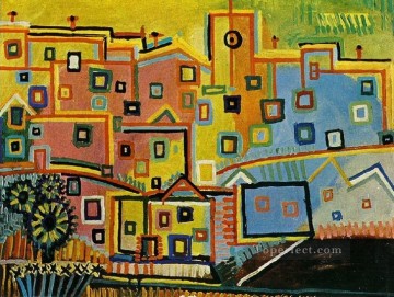 houses auvers Painting - Houses 1937 cubism Pablo Picasso